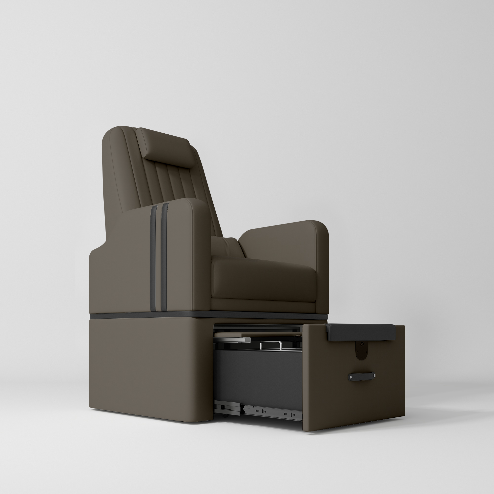 Perle – luksusowy fotel do pedicure bez instalacji wodnej - Czekoladowa Mocha