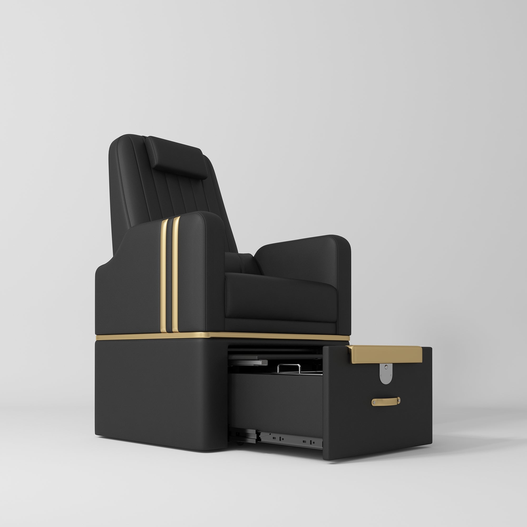 Perle – luksusowy fotel do pedicure bez instalacji wodnej - Czarny