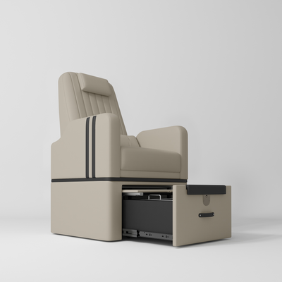 Perle – luksusowy fotel do pedicure bez instalacji wodnej - Kamienny Taupe