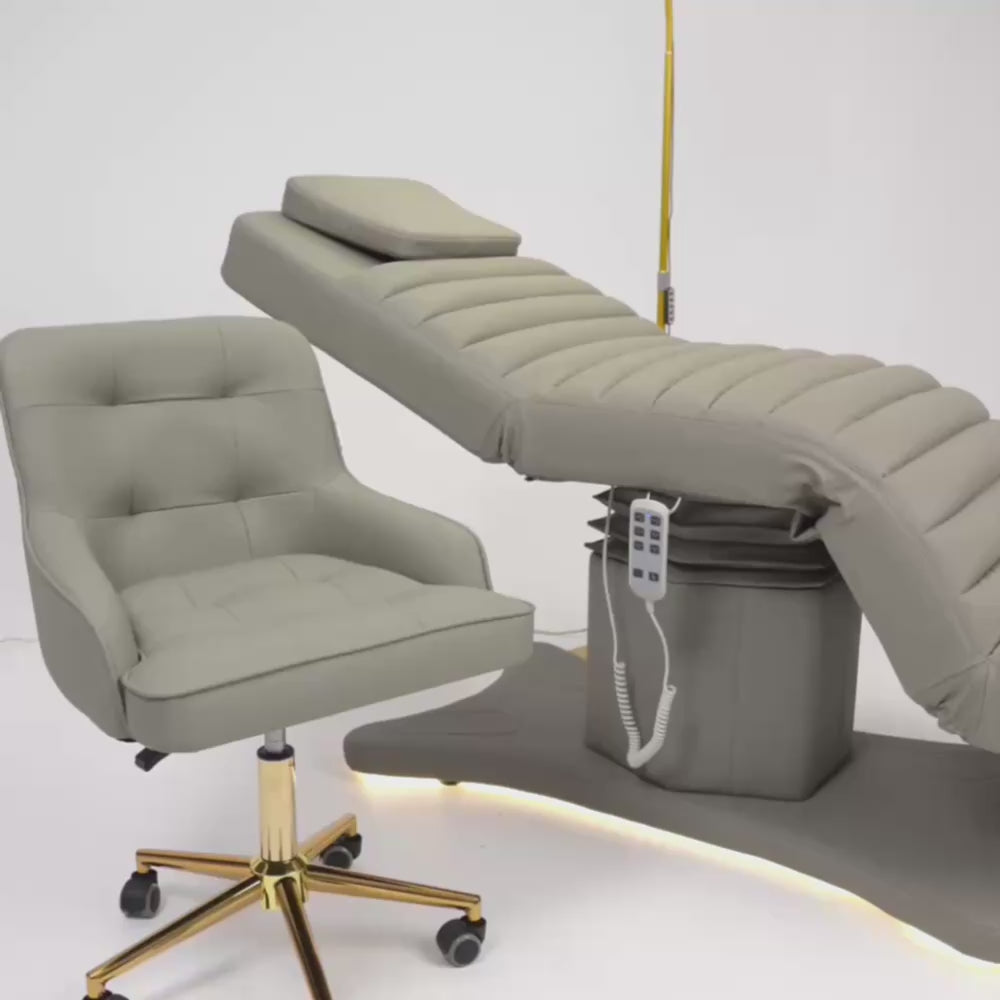 Elektryczne łóżko do zabiegów i stylizacji rzęs Grandeur - Głęboki Popiel